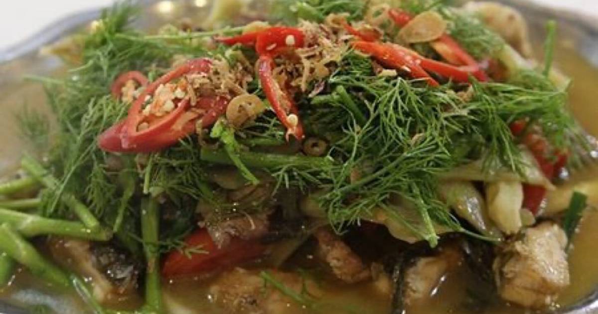 Cá om dưa cải muối