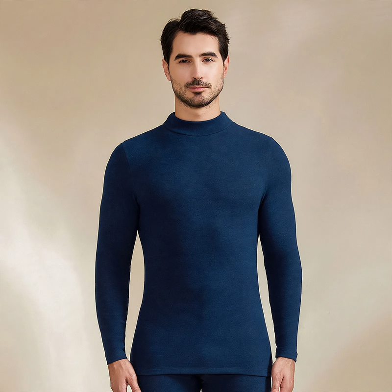 Couple Thermal Underwear Set, Lined, Stand Collar