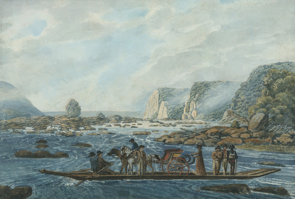 A Ferry Scene on the Susquehanna at Wrights Ferry near Havre de Grace 1811ca 181