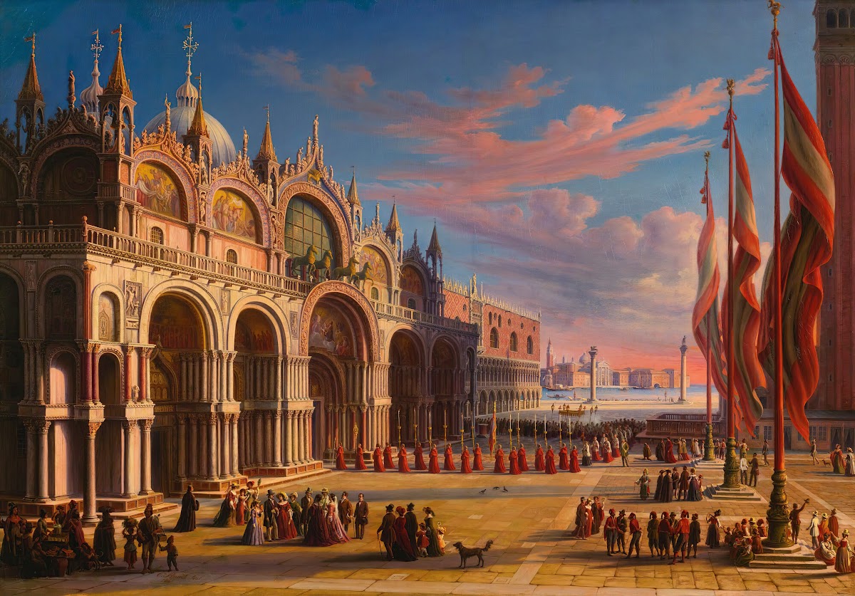 Piazza Di San Marco Venice 1861