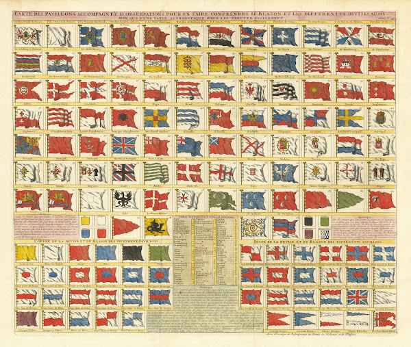 Carte Des Pavillons Accompagnee DObservations Pour En Faire Comprende Le Blazon