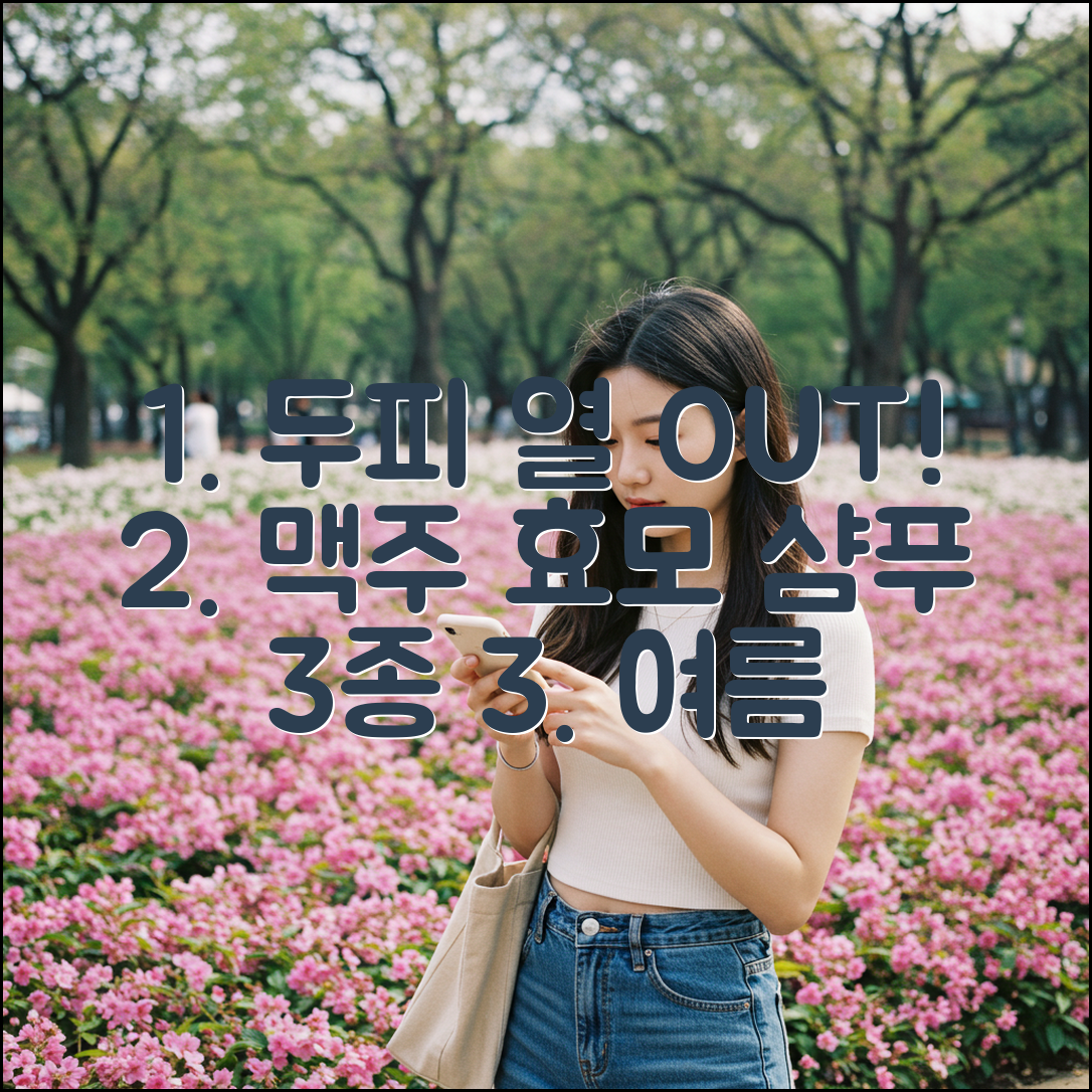 맥주 효모 샴푸 3가지, 여름 두피 열 싹!