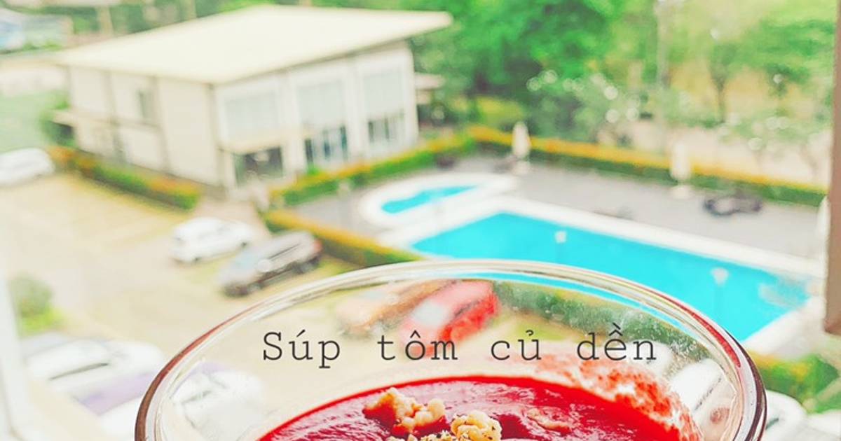 Súp tôm củ dền