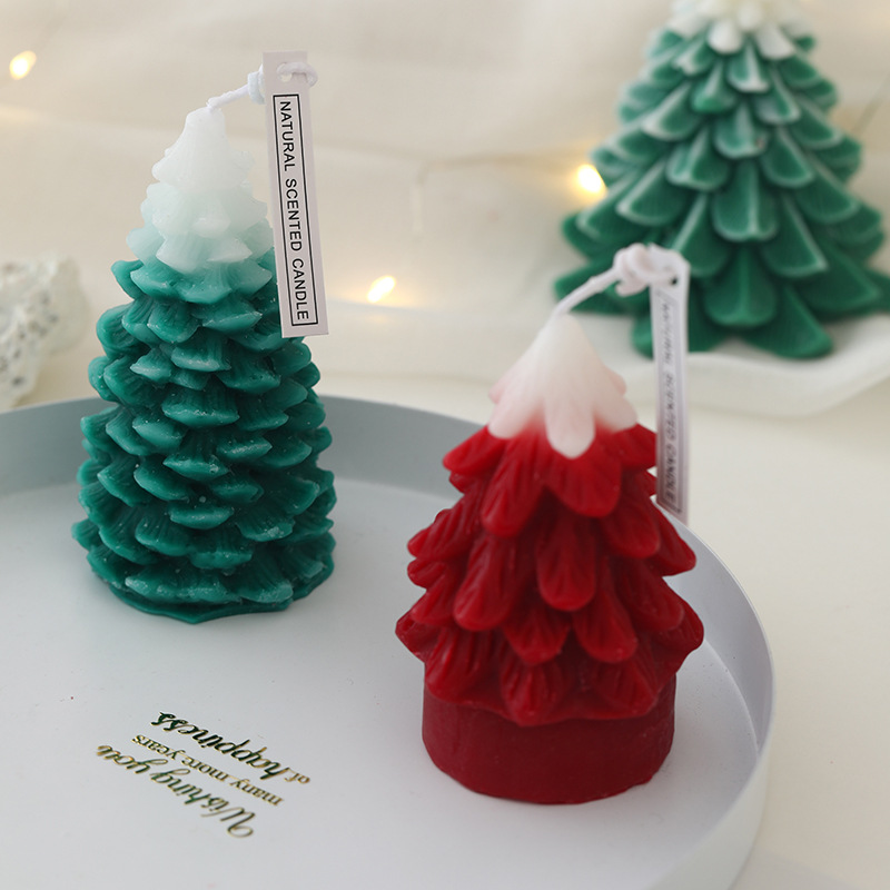 Weihnachtsbaum-Duftkerze aus Sojawachs