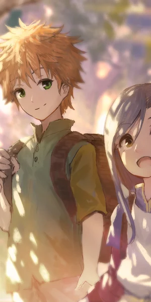 Anime, Children, Forest, Backpacks 4K Wallpaper Background