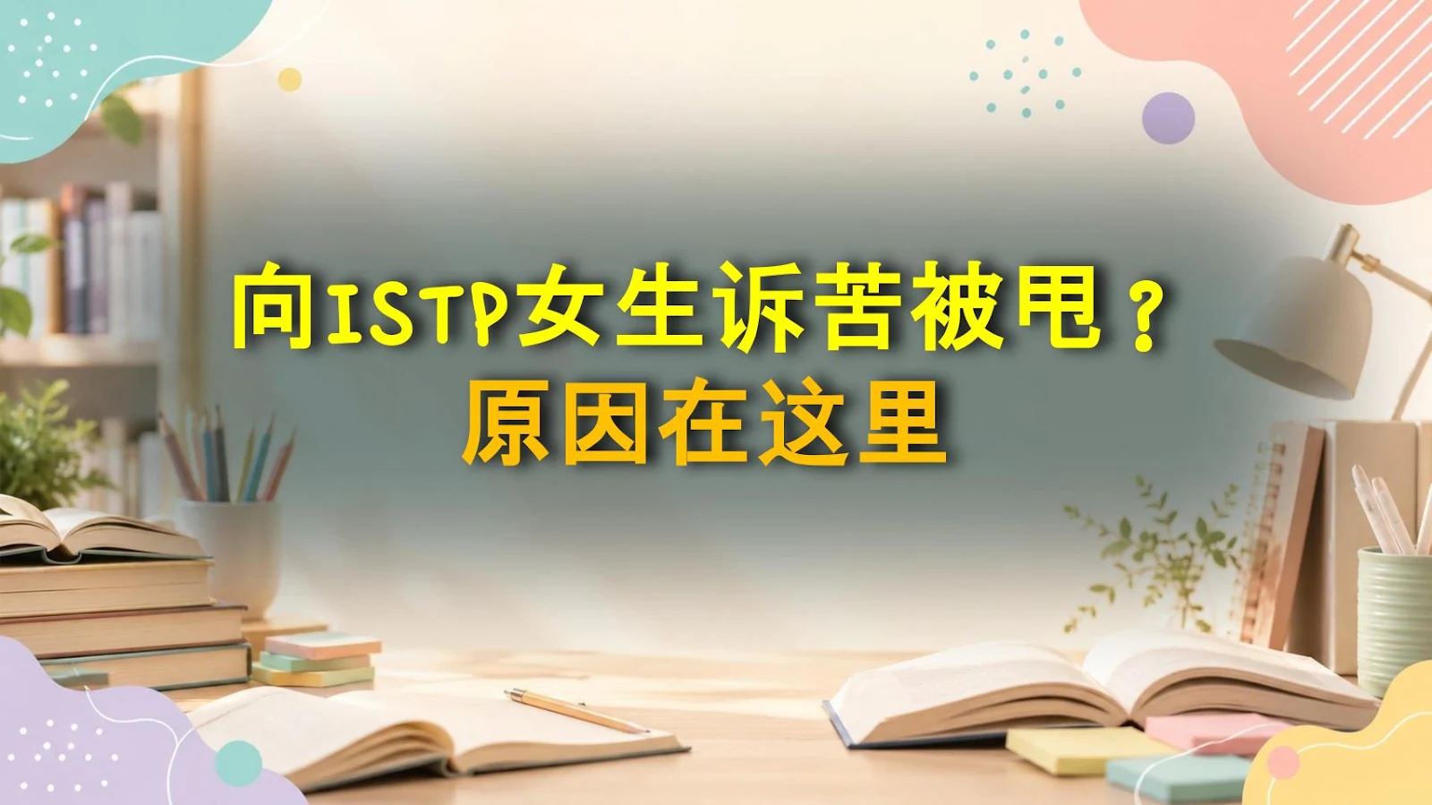 向ISTP女生诉苦被甩？原因在这里