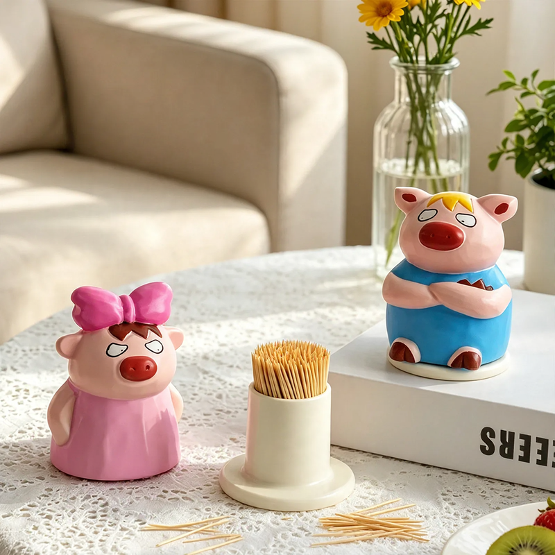 Pig Toothpick Box made of Plastic