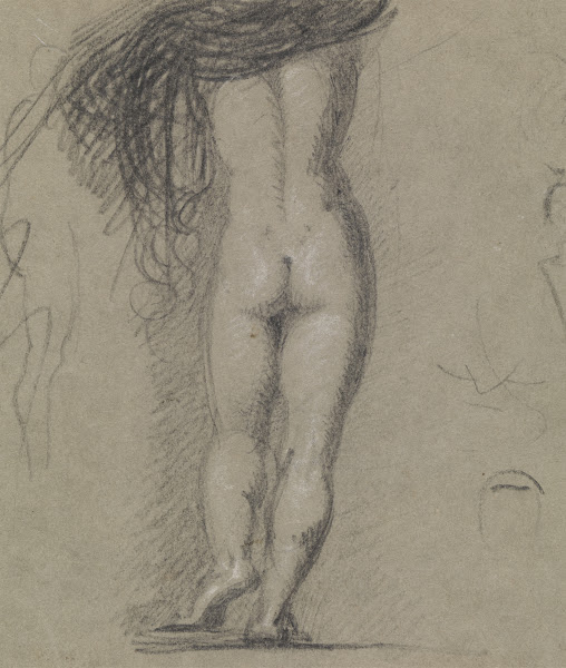 Rear View Study of a Nude Figure