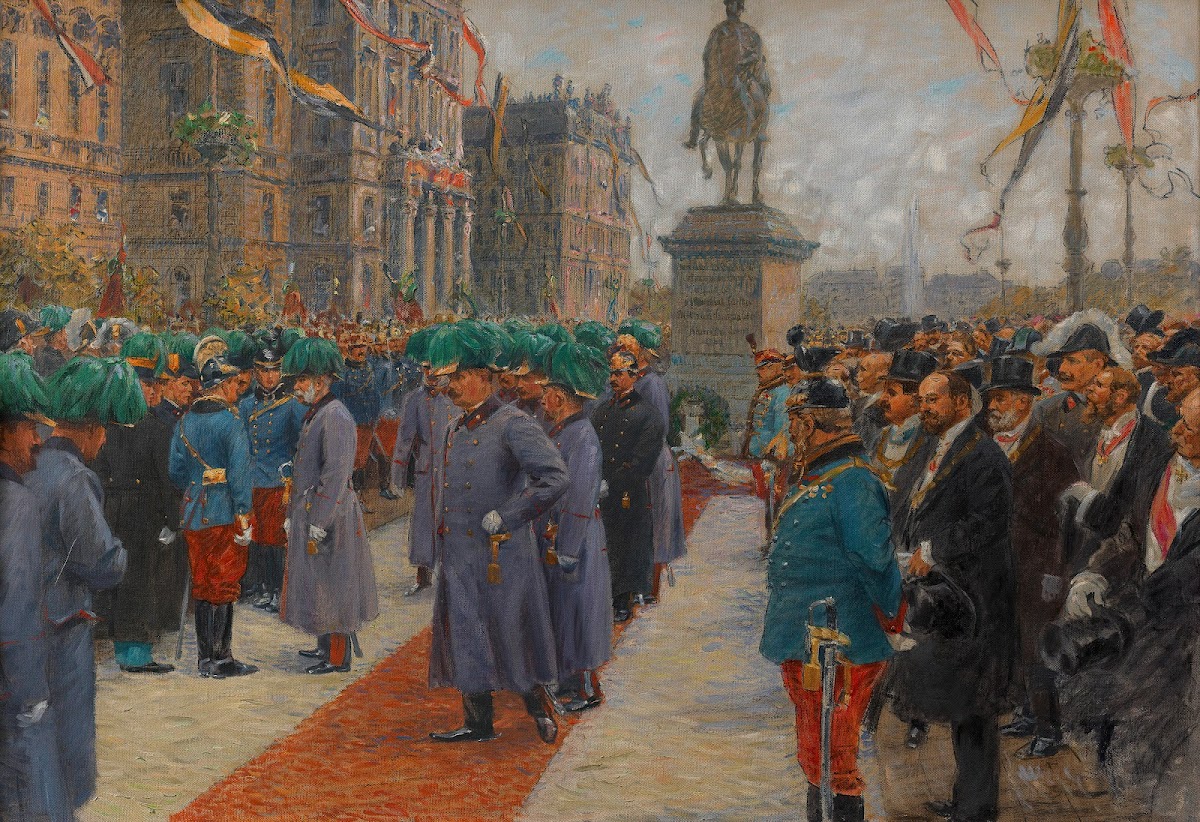 Jahrhundertfeier der Völkerschlacht von Leipzig vor dem Schwarzenberg Denkmal 19