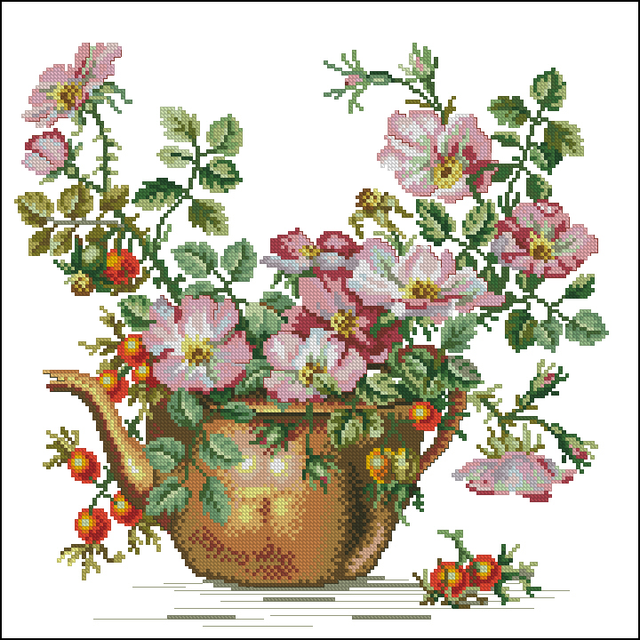 CMP ER12278 Copperpot With Roses