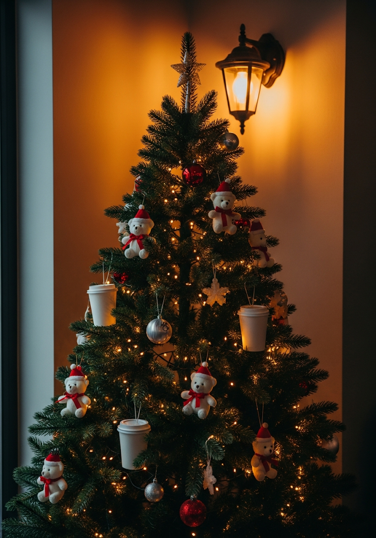 Cozy Christmas Cafe Tree Decor