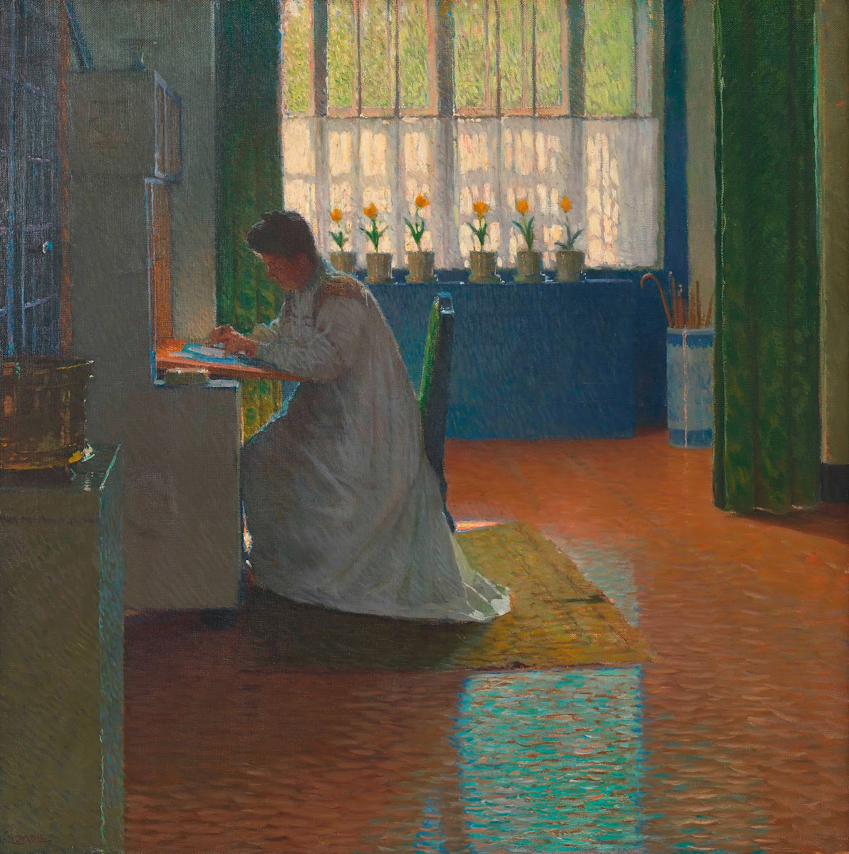 Anna Moll am Schreibsekretär around 1903