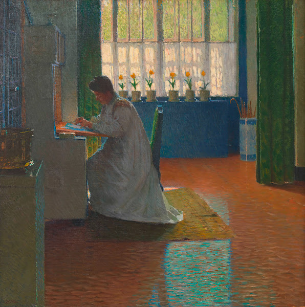 Anna Moll am Schreibsekretär around 1903