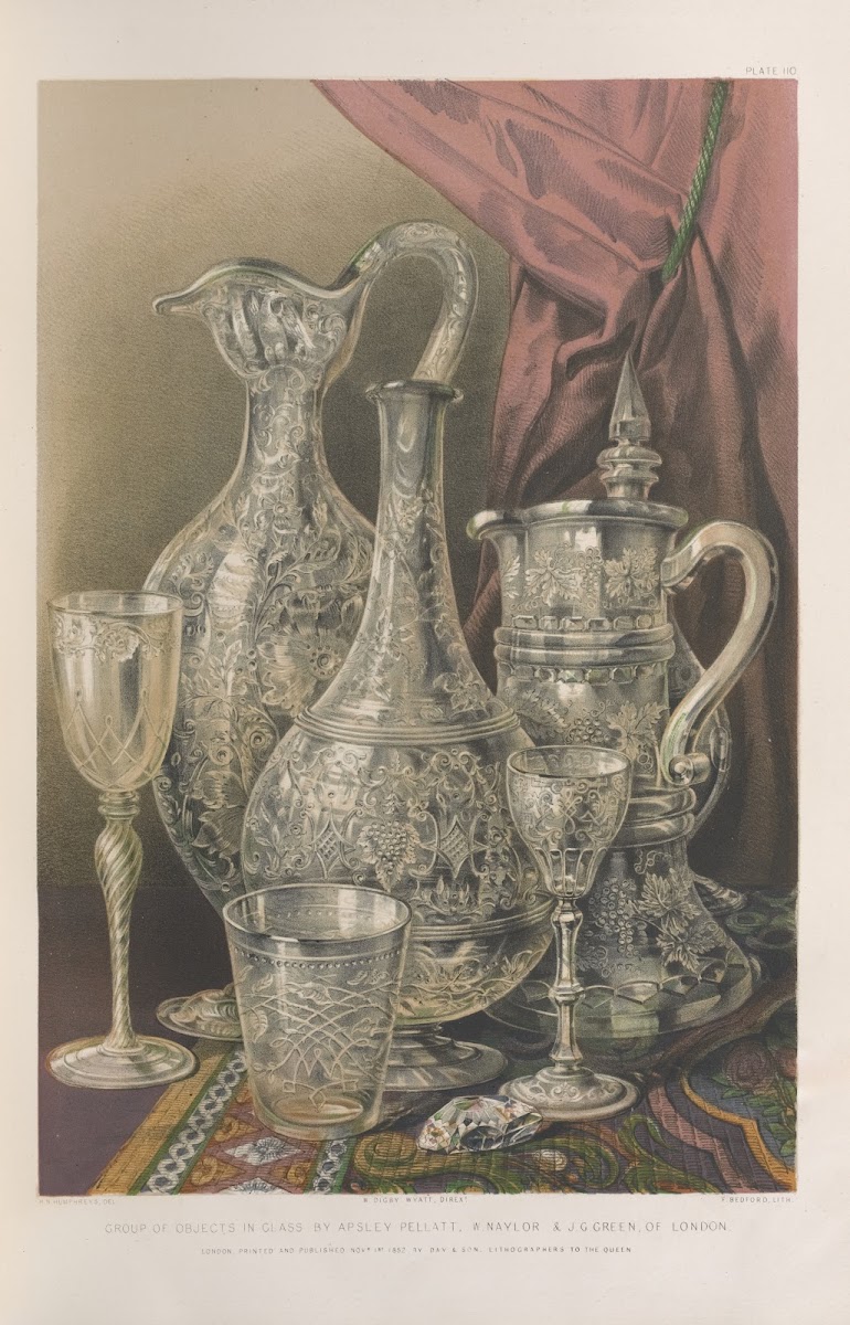 Group of objects in glass 1851   1853
