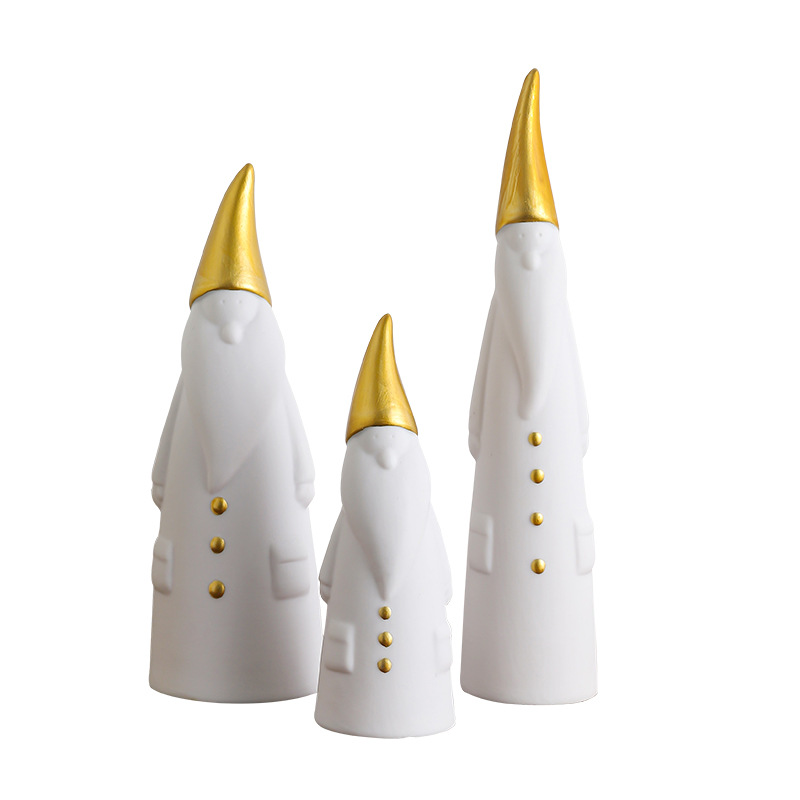 Santa Figurine Set, 3-piece combination