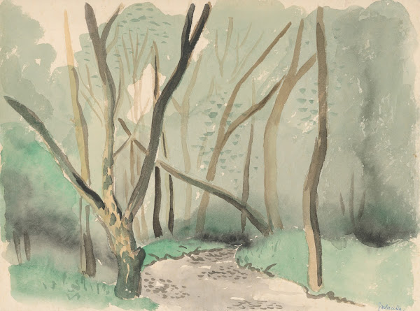 Landscape of the autumn park 19251926