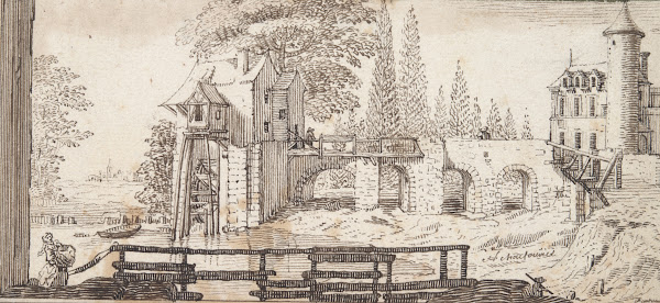 Rustic Scene with Mill andPond