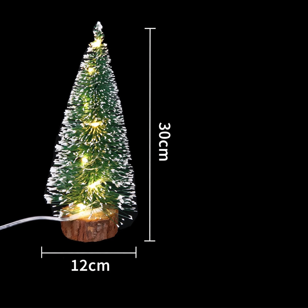 Miniatur-Weihnachtsbaum mit Schnee-Optik