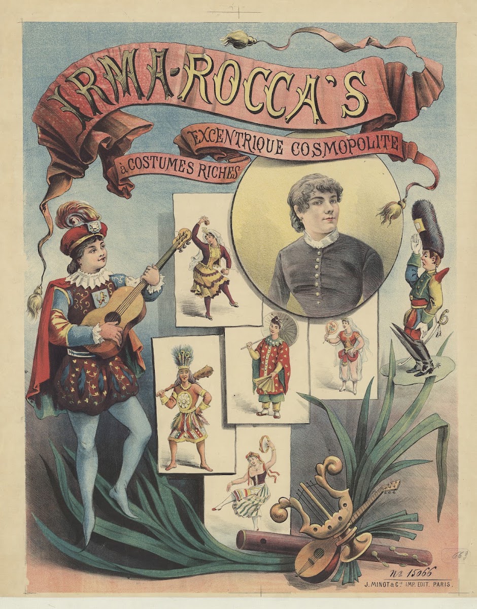 Irma Roccas excentrique cosmopolite à costumes riches 1889
