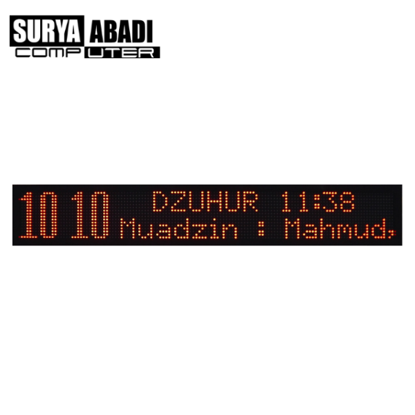 Jam Sholat Single Color 133 x 22 cm