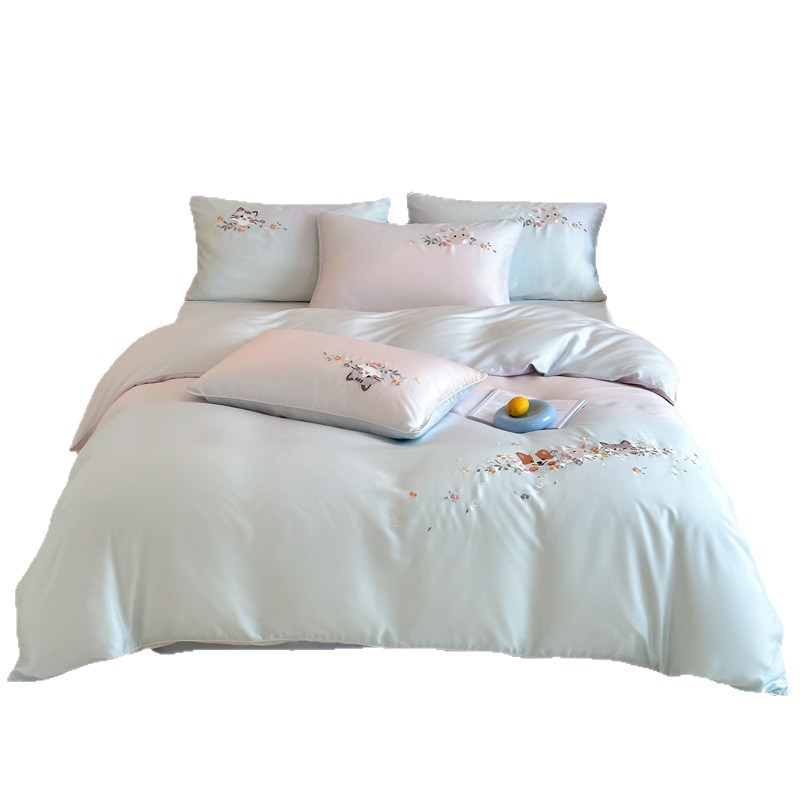 Tencel-Bettwäsche-Set mit Stickerei