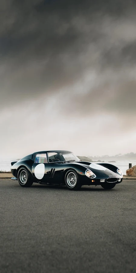 Black Ferrari 250 GTO Coast Full HD iPhone Phone Wallpaper