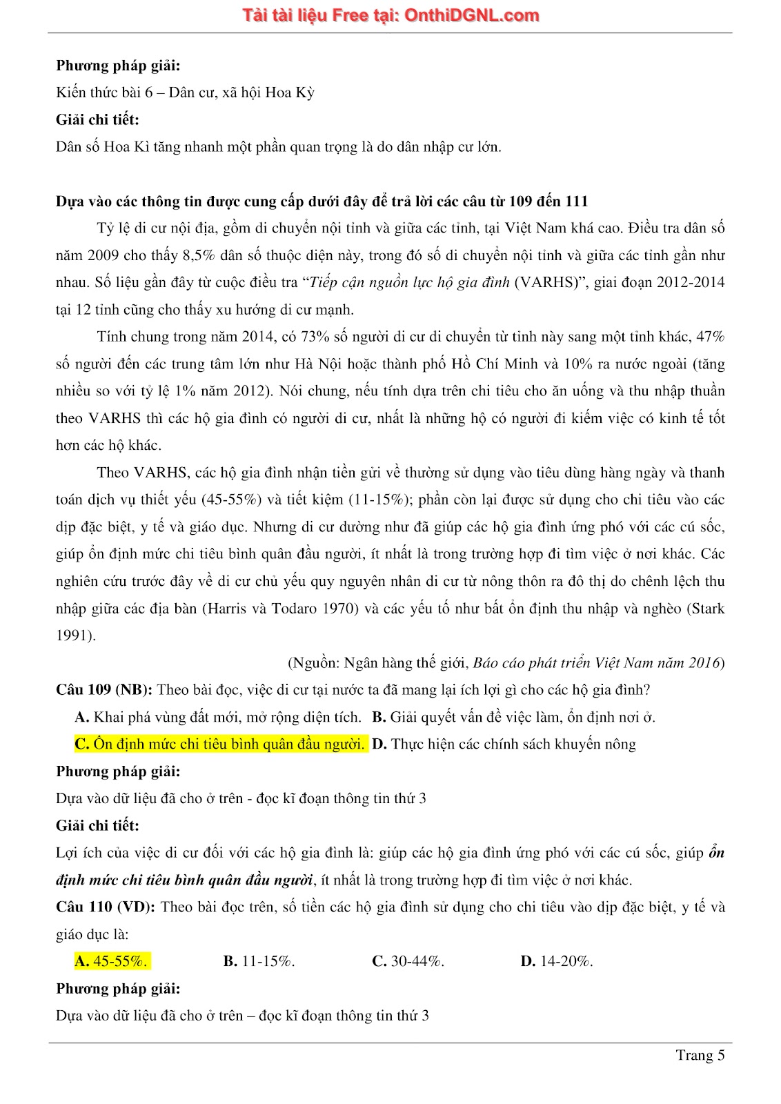 250 bài tập môn Địa Lý - Ôn thi ĐGNL ĐHQG TP HCM Phần 1