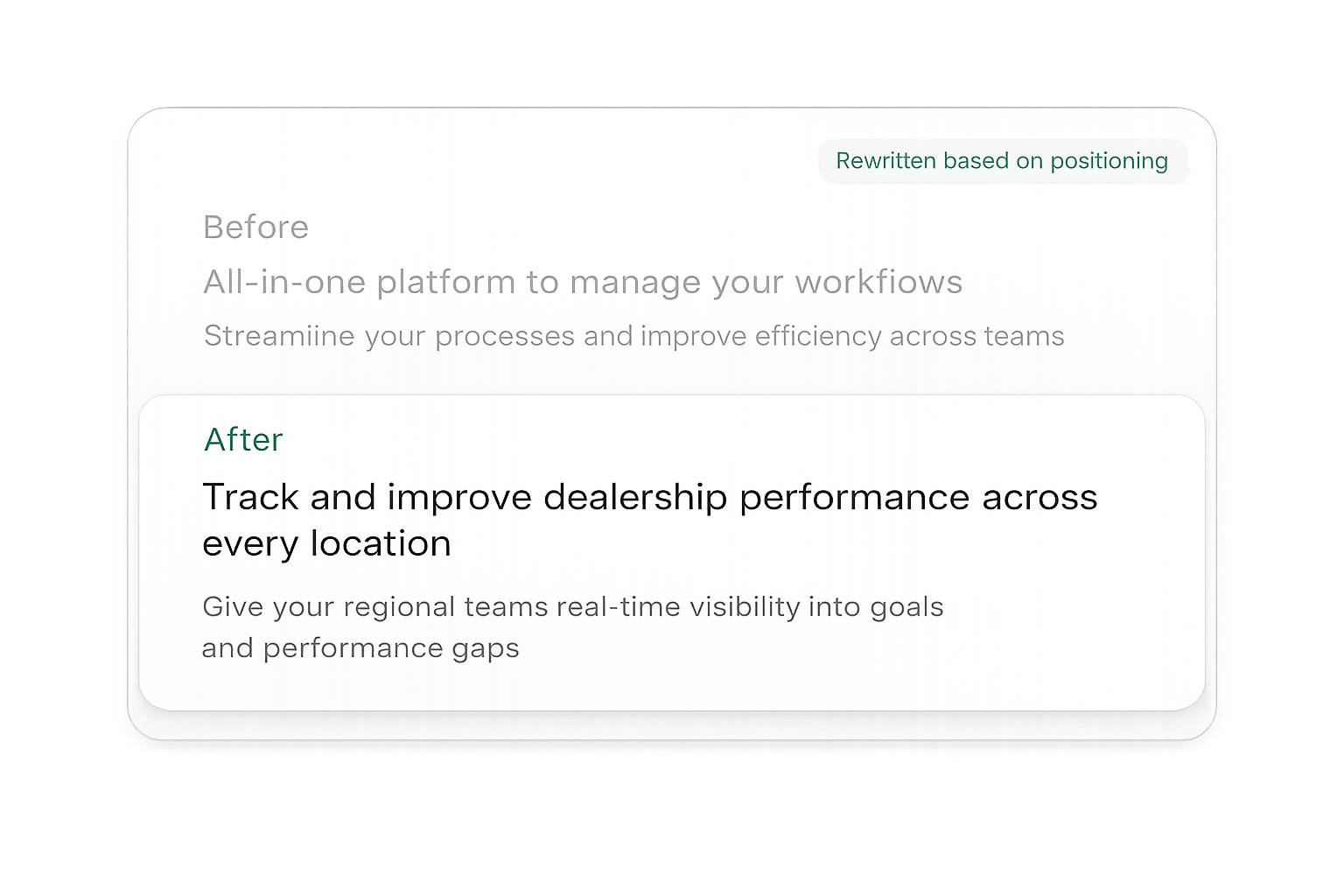 Rewritten core pages based on positioning
