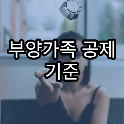 부양가족 공제 기준 완전 정리