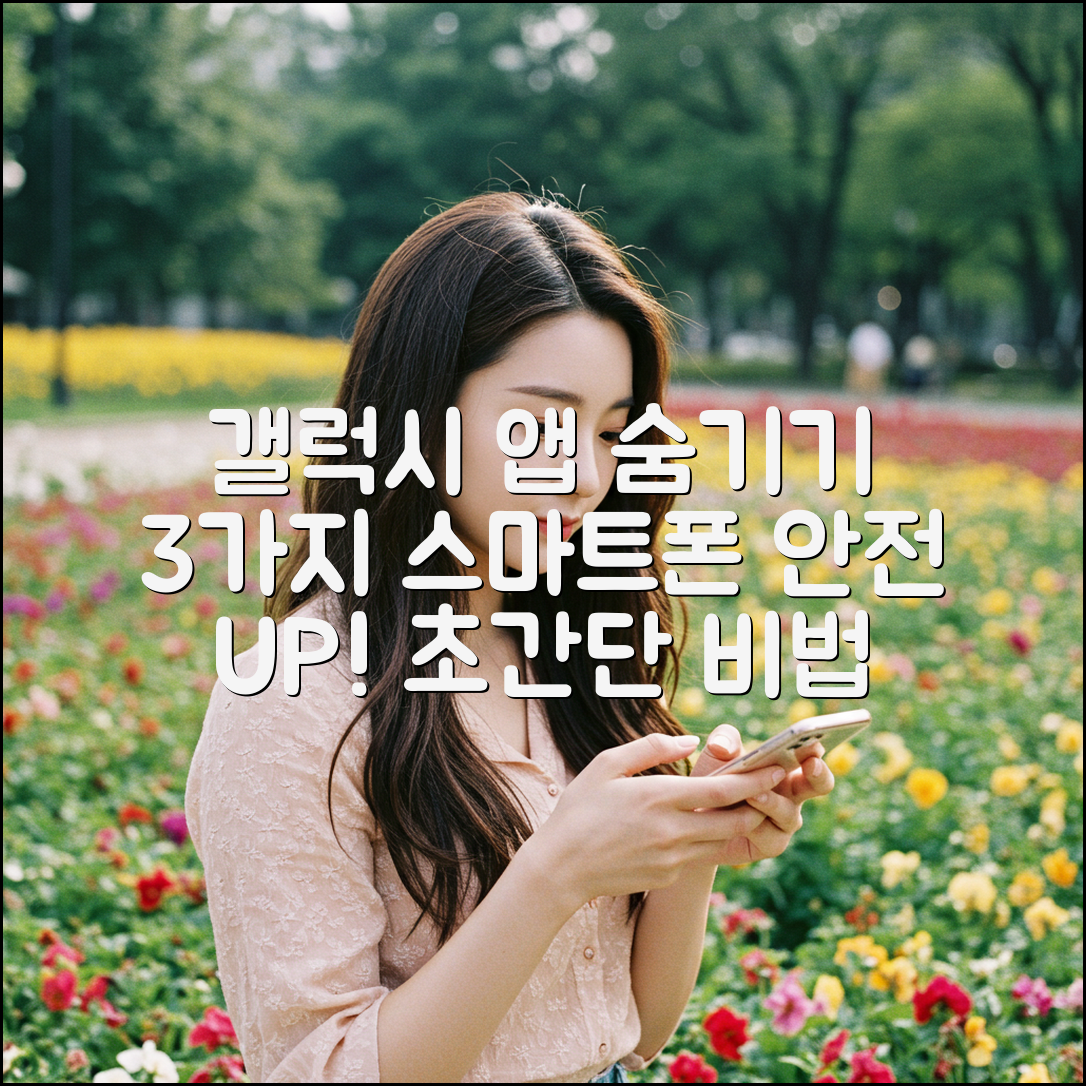 갤럭시 앱 숨기기 3가지: 스마트폰 안전 UP!