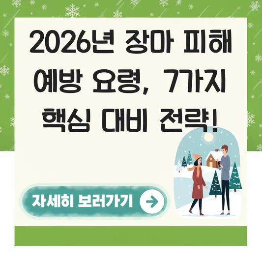 2026년 장마 피해 예방 요령