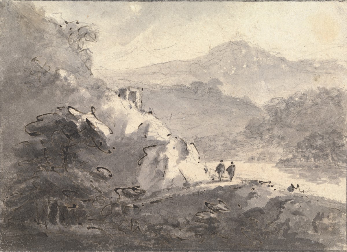 Landscape with Two Figures on a Road between 1745 and 1748
