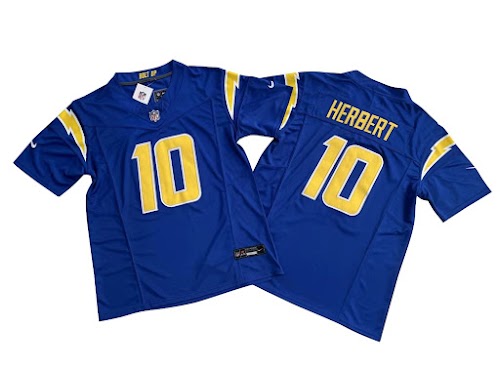 Men's Los Angeles Chargers Justin Herbert Nike Royal Vapor F.U.S.E. Limited Jersey.jpeg