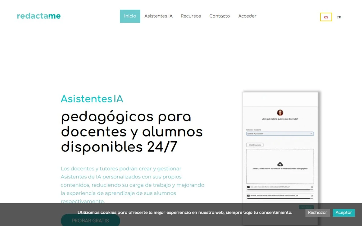 Captura de Redacta.me