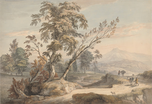 Italianate Landscape with Travellers no 2 ca 1760