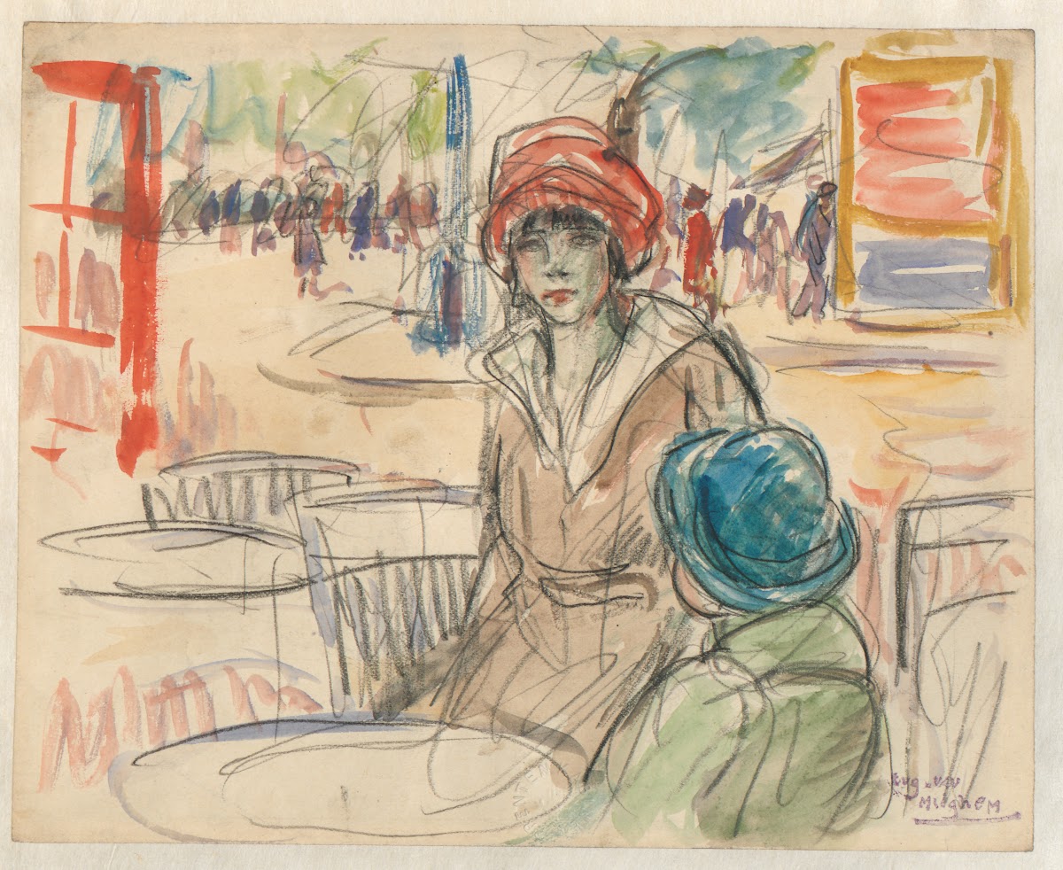 Terras op de Keyserlei 1921