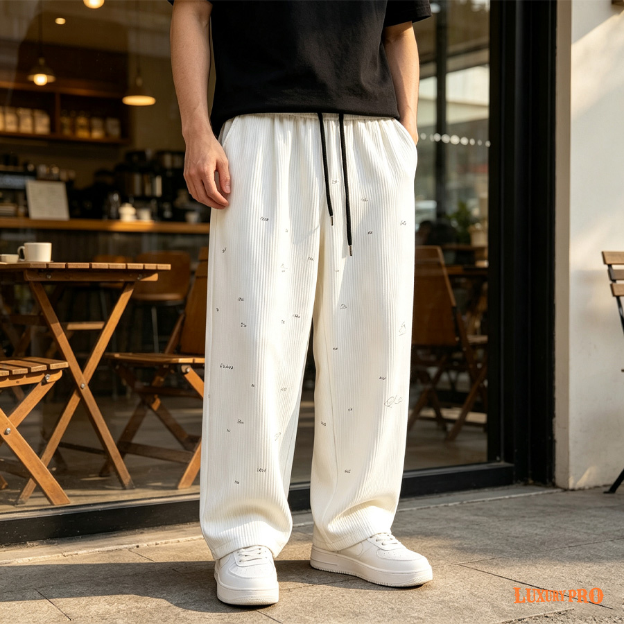 2D corduroy long pants