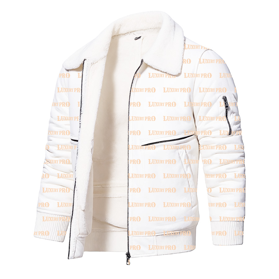 2D Fur-coated one-piece jacket