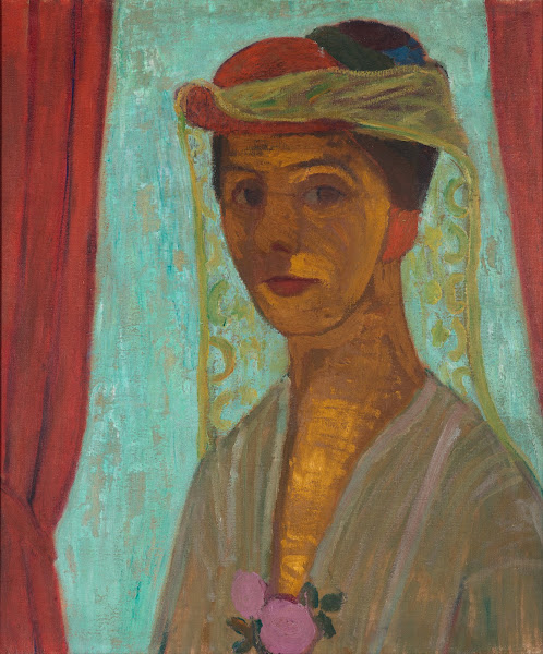 Self portrait with hat and veil