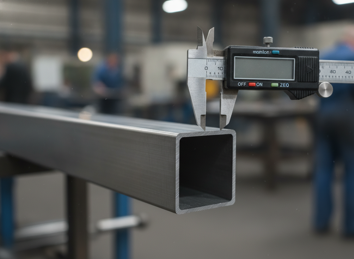 Hộp Vuông Inox 304 Là Gì? Phân Biệt Với Ống Tròn Và Hộp Chữ Nhật - đo độ dày bằng thước cặp