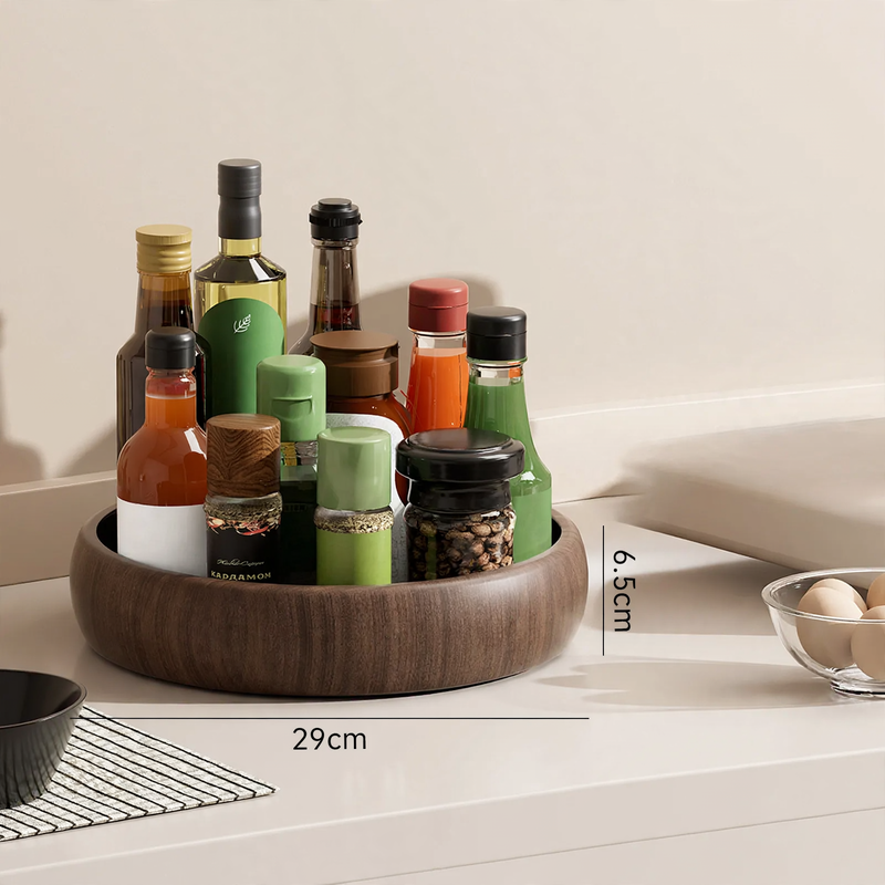 Rotating plastic spice rack for the kitchen