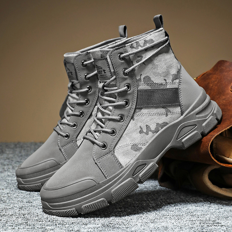 Men's Work Boots, Camouflage, Non-slip, Robust