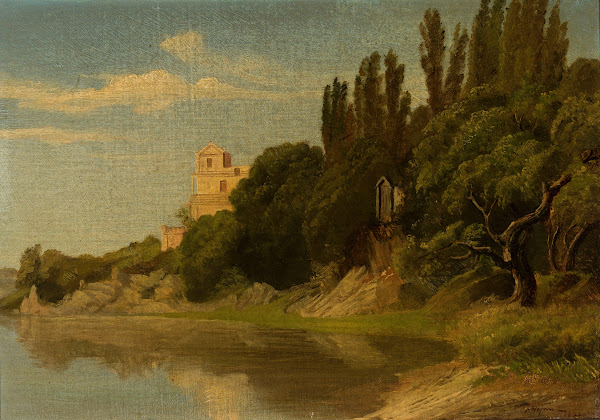 Italian waterside landscape 1835