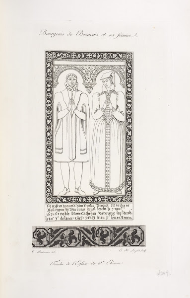 Bourgeois de Beauvais et sa femme Tombe de léglise de St Étienne 1839