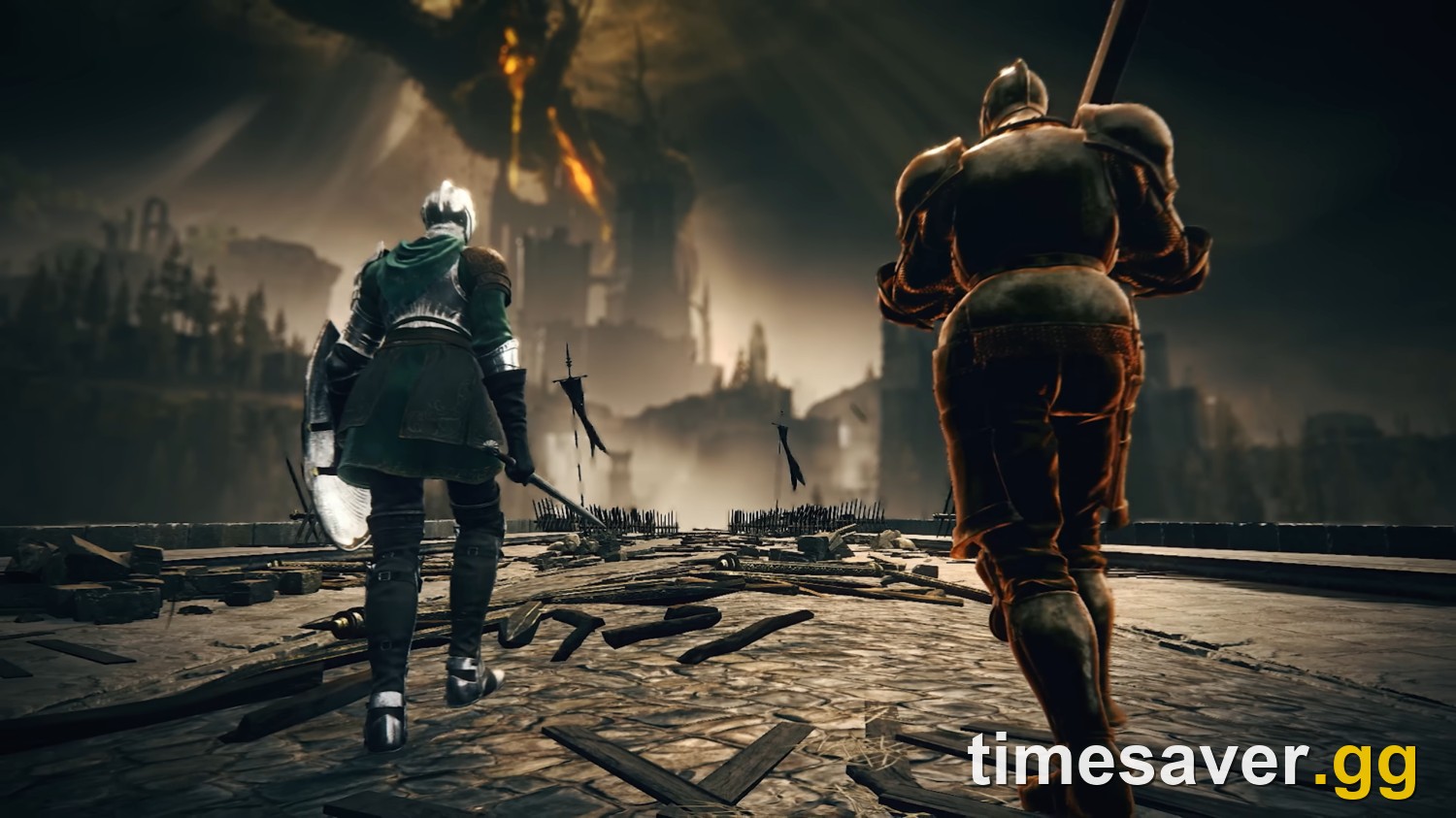 Armored Tarnished knights in Elden Ring, evoking the new Heavy Knight and Idus Knight starting classes.