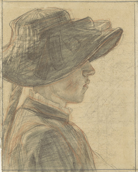 Portret van mejuffrouw ACE Veth zuster van de tekenaar 1874   1925