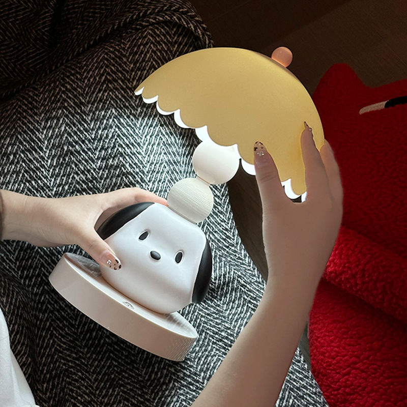 Dog table lamp in white, detachable