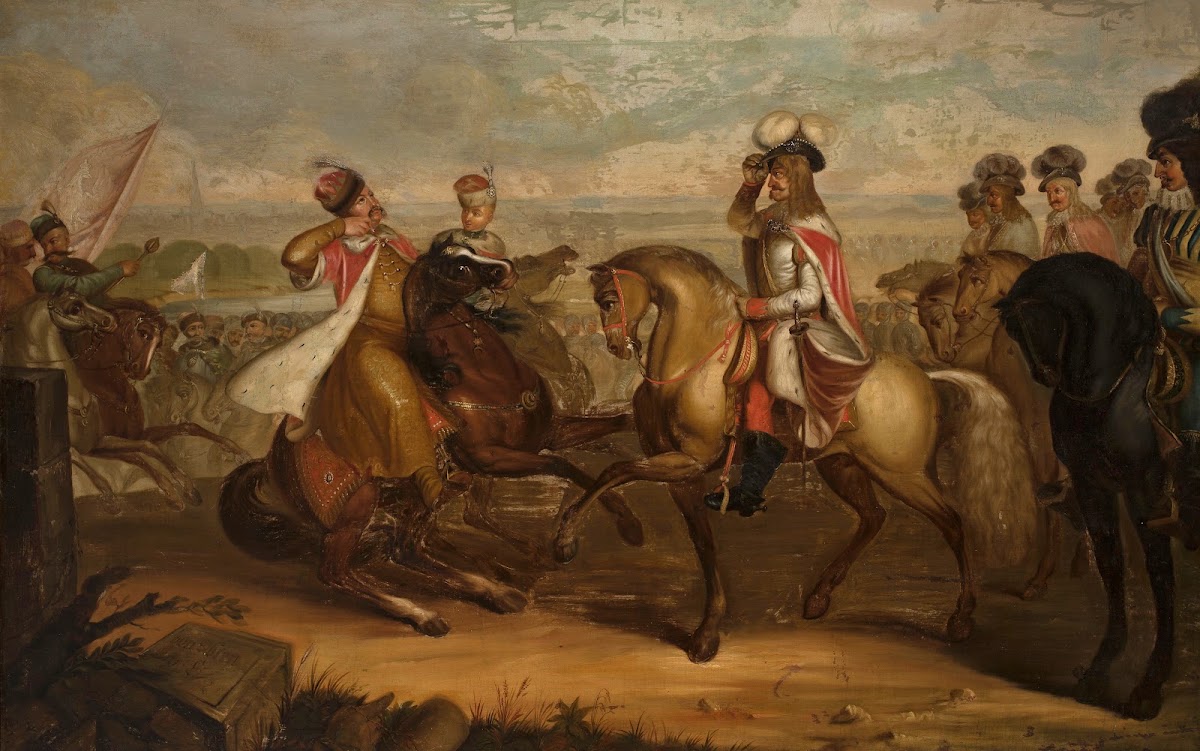 King John III Sobieski meets emperor Leopold at Vienna