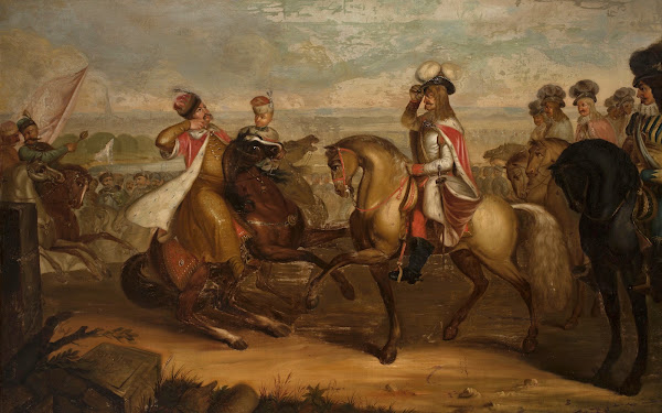 King John III Sobieski meets emperor Leopold at Vienna