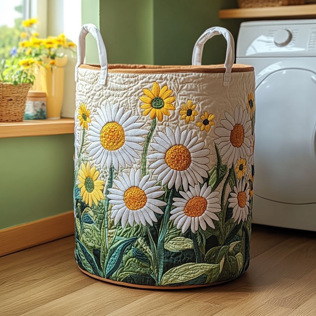 Wäschekorb aus Polyester, gesteppt, verschiedene Größen